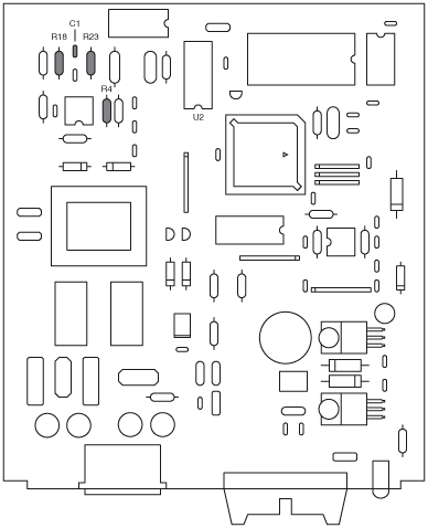 Location of R23 on early RFC-1/B PCB