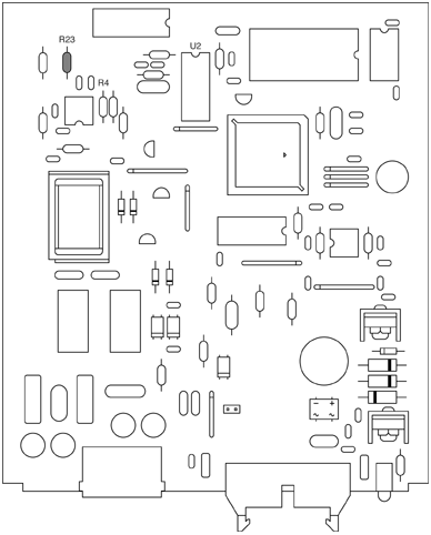 Location of R23 on late RFC-1/B PCB